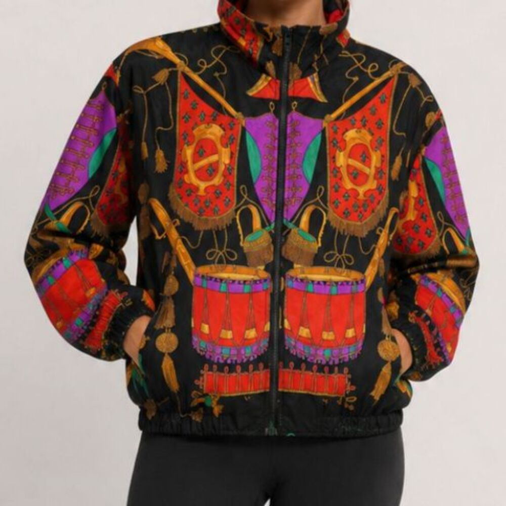 Vintage Colorful Print Windbreaker Size Small‎ 80s 90s Jacket